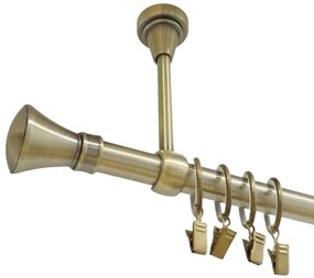 Galerie simpla prindere tavan PRINCE 19 mm aur antic (Alege marime: 140 cm)