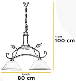 Lustră pe lanț MIRANDA 2xE27/22W/230V ONLI