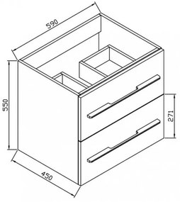 Mobilier complet de baie Nina 60