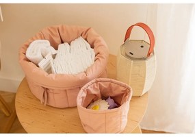 Cutii de depozitare pentru copii roz-deschis 2 buc. din material textil ø 30x20 cm Bambie Vintage Nude – Lorena Canals