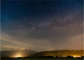 Tablou pe sticlă cu cerul nocturn (70x50 cm)