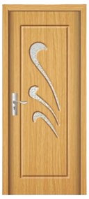 Usa Interior din MDF Novo Doors ND231, Cadru din Lemn Masiv, Geam Sablat, KIT COMPLET, Toc , Manere si balamale incluse (Culoare: Nuc, Toc: Fix,