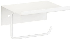 Suport pentru hârtie igienică alb autoadeziv/cu raft din metal Desulo – Wenko