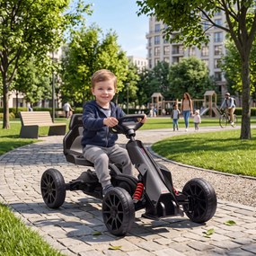 HOMCOM Kart cu Pedale pentru Copii 3-8 Ani, cu Scaun Reglabil | Aosom Romania