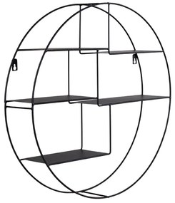 Etajeră neagră metalică de perete Genk - House Nordic