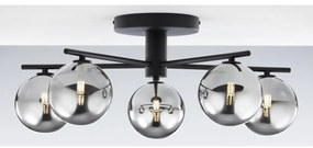 Jupiter 2048 - Plafonieră aplicată PRATO, 5xG9/14W/230V, negru/gri fumuriu