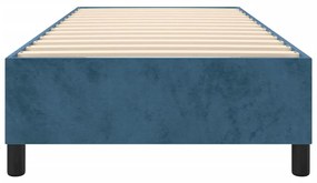 Cadru de pat box spring, albastru inchis, 90x200 cm, catifea Albastru inchis, 35 cm, 90 x 200 cm