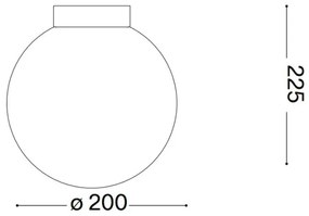 Aplică Ideal Lux CARTA 1xE27/25W/230V d. 20 cm alb