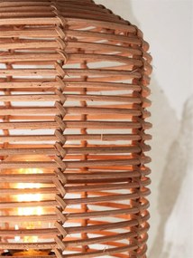 Veioza eco din bambus cu ratan Tanami nat/tube S, nat