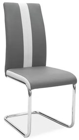 Scaun de sufragerie Harold (Gri + Cromat). 1050206