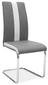 Scaun de sufragerie Harold (Gri + Cromat). Promo -7%. 1050206