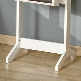 HOMCOM Oglindă Portbijuterii, Dulap Portbijuterii cu Unghi Reglabil, Organizator pentru Inele, Coliere, Cercei, Încuietoare cu Cheie, pentru Dormitor, Living, 46x36.5x151.5cm, Alb | Aosom Romania