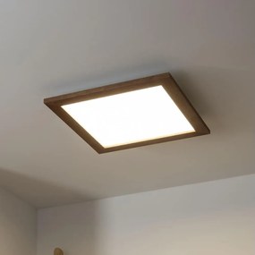 Brilagi - Plafonieră LED dimabilă SLIMFRAME WOOD, 36W, 230V, 49,5 x 49,5 cm + telecomandă