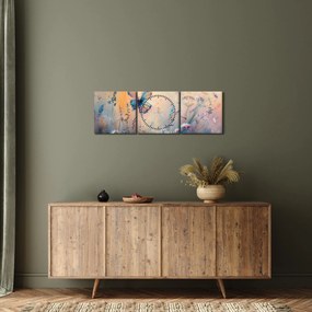 Tablou - Pajiște cu Fluture II (cu ceas) (90x30 cm)