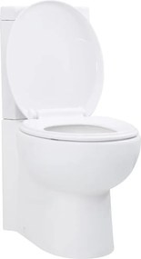 vidaXL Vas toaletă din ceramică, WC baie de colț, alb