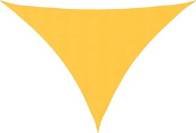vidaXL Parasolar, galben, 5x5x6 m, țesătură oxford, triunghiular