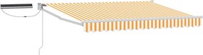 vidaXL Cort electric retractabil Galben și alb 2,5 x 2 m