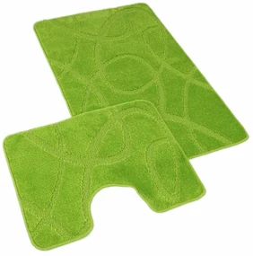 Set de covorașe de baie Kvalitex Elipse verde, 60 x 100 cm, 60 x 50 cm