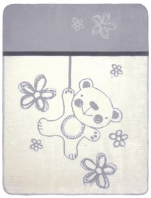 Pătură de copii Teddy gri, 75 x 100 cm