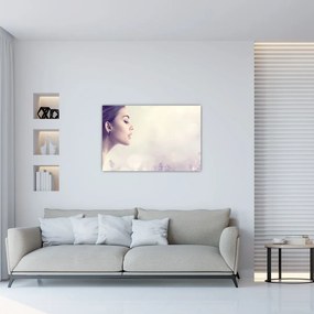 Tablou - Femeia cu lavandă (90x60 cm)