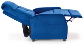 Fotoliu recliner Felipe 2 velvet bleumarin H103 cm