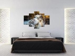 Tablou - Râul din pădure (150x105 cm)