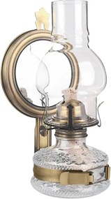 Brilagi - Lampă cu petrol cu oglindă MERLIN, auriu/patină
