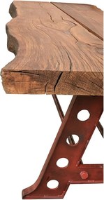 Masă stejar masiv Dining Murphy și Metal - 380x100cm