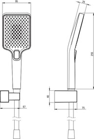 ANEMON Set de duș finisaj negru NBZ_N41K