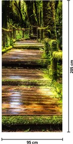 Fototapet pentru ușă - Scări în pădurea tropicală (95x205cm)