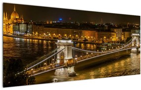 Tablou orașului nocturn (120x50 cm)