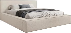 Pat tapițat Nirello 160x200 cu ladă depozitare - boucle bej Quelle 03