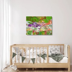 Tablou pe sticlă cu abstracție - pictura (70x50 cm)