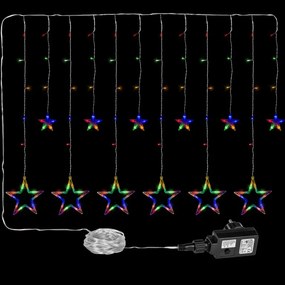 Decorațiune de Crăciun - stele strălucitoare,150 LED colorat