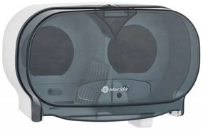 Dozator pentru 2 role de hartie igienica fara tub Merida, alb/negru