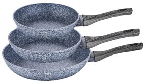 Set tigai marmorate (3 piese) din aluminiu forjat Forest Dark Gray Line Berlinger Haus BH 1579