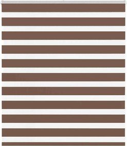 vidaXL Jaluzea tip zebra maro lățime țesătură 115,9 cm poliester