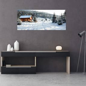 Tablou - Cabană de munte (120x50 cm)