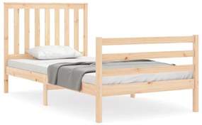 3194236 vidaXL Cadru de pat cu tăblie, 100x200 cm, lemn masiv