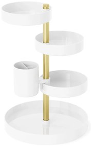 Organizator de baie alb pentru cosmetice din plastic Pirouette – Umbra