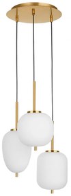 Lustra cu 3 pendule, design modern Lato