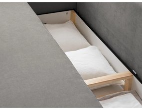 Canapea gri extensibilă, cu spațiu de depozitare 231 cm Elen – Micadoni