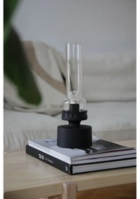 Veioză neagră cu abajur din sticlă (înălțime 31 cm) Kandella – Markslöjd