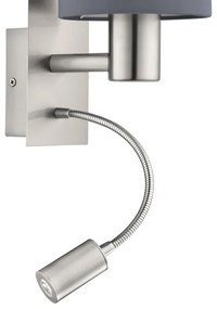 Eglo 96479 - Lampă LED flexibilă PASTERI 1xE27/40W+LED/3,8W gri