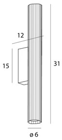 Aplică LED pentru baie MAXLIGHT W0364 FAYETTE LED/6W/230V IP44 auriu
