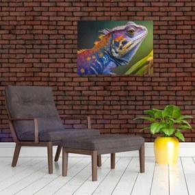 Tablou - Iguana colorată (70x50 cm)