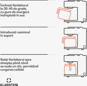 Klarstein Arabica 800W, aparat de cafea, EasyTouch Control, argintiu/negru