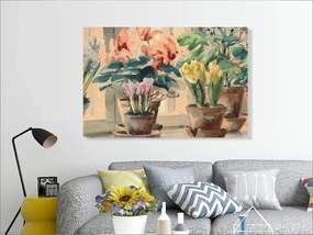 Tablou canvas pictura ghivece flori - 150x100cm