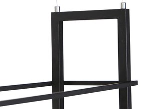 Lampă suspendată industrială neagră cu raft din lemn 4 lumini - Cage Rack