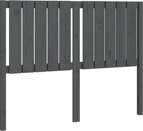 vidaXL Tăblie de pat, gri, 125,5x4x100 cm, lemn masiv de pin